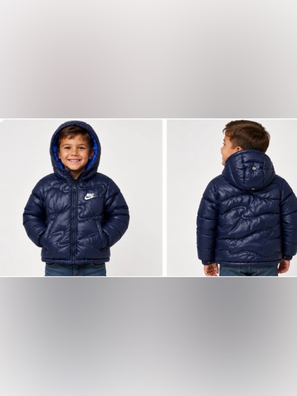 Nike Kids Navy Puffer Jacket worn only once